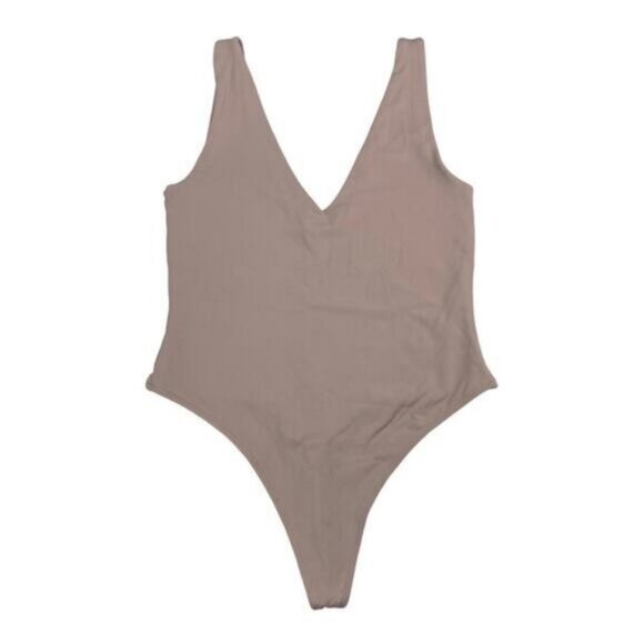 Aritzia Babaton Contour Bodysuit In Deep Taupe Size Large - Picture 2 of 5